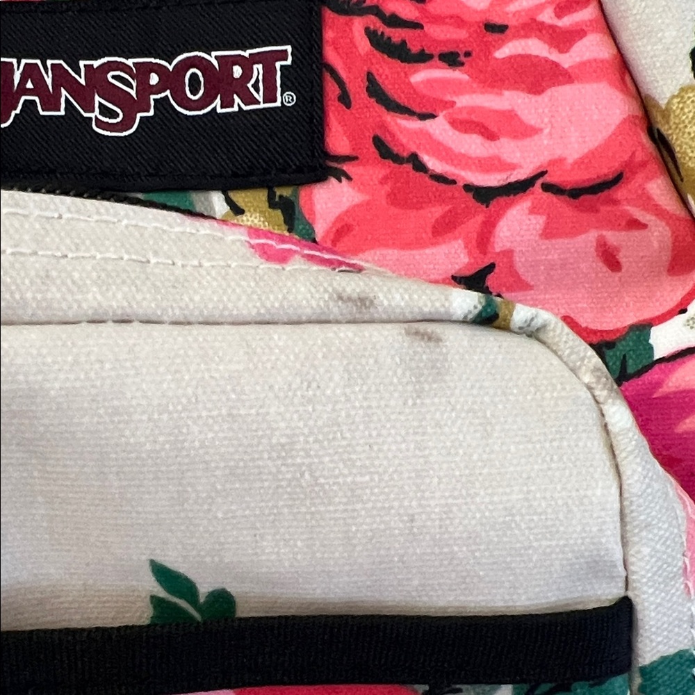 JanSport mini Floral Backpack - Pink, Green, Gold LN - Picture 10 of 10